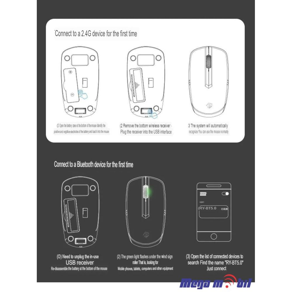 Gluvce Wireless + Bluetooth P12 white